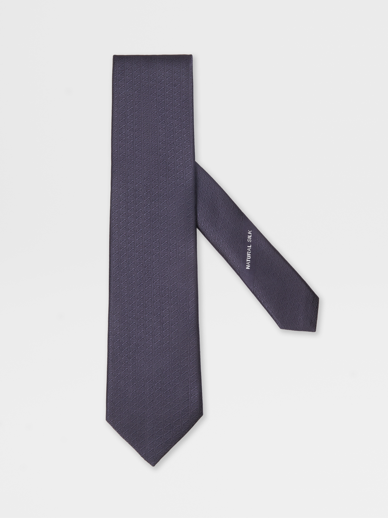 Corbata en Seda Natural de Color Azul Oscuro